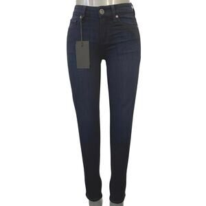 NWT Paige Women's Verdugo Ankle Mid Rise Ultra Skinny Size 24 Dark Wash